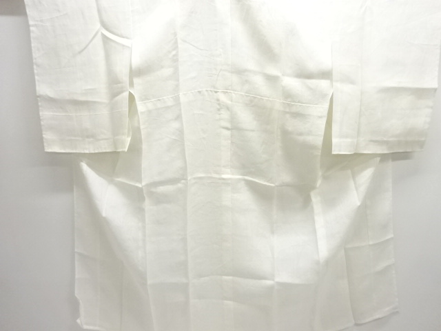 JAPANESE KIMONO / ANTIQUE PURE LINEN OPENWORK WEAVE FLORAL PATTERN JUB